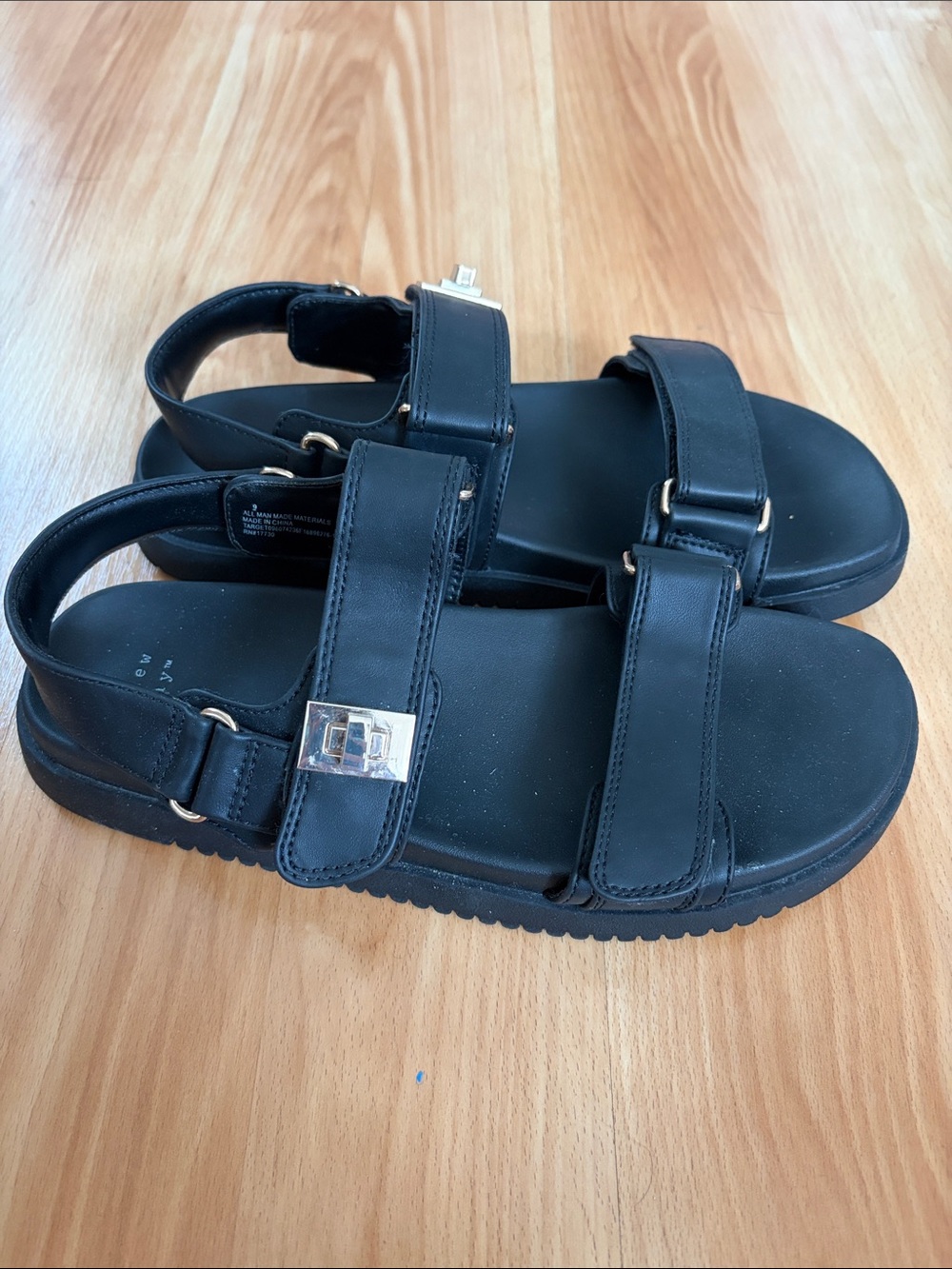 Black Platform Strappy Sandals